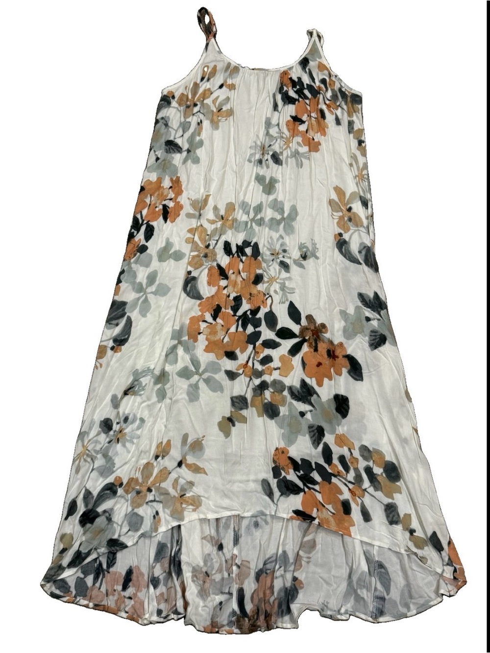 Lovestitch White floral maxi Dress Women’s One Size Pullover Spaghetti Strap